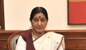 Sushma Swaraj arrives in Dhaka