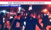 Lathi vs jhadu: BJP activists beat up AAP workers in Lucknow