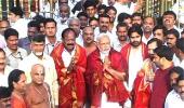 Modi offers prayers at Sri Venkateswara shrine