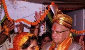 IN PHOTOS: At 89, N D Tiwari ties the knot