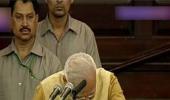 Advaniji don't use the word 'kripa', says Modi as he breaks down