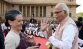 All's well in the House: Modi grabs Rahul's hand; Sonia, Advani chat