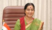 Blasts have to stop so that voices can be heard: Sushma to Pakistan