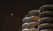 PHOTOS: Daredevil walks a tightrope into history, blindfolded