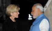 Modi arrives in Canberra, to hold talks with Abbott on Tuesday