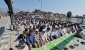 In flooded Srinagar, prayers offered on bridges, roads