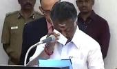 Tamil Nadu's new CM, colleagues break down during swearing-in