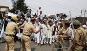 Geelani put under house arrest; cops use water cannons on protesters