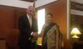 Swaraj calls on Afghan Prez; meets Kyrgyz, Iranian counterparts