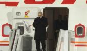 Why did Modi switch planes in Moscow?