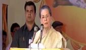 At Sivagiri mutt, Sonia makes veiled attack on BJP