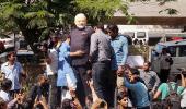 Surat diamond baron takes out procession of Modi's suit