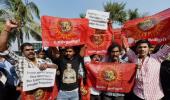 Tamils protest against Salman Khan outside his home