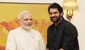 PIX: Baahubali meets Narendra Modi