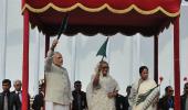 Modi, Hasina launch two bus services between India and B'desh