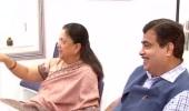 Amidst Modigate, Gadkari meets Raje and extends full support to her