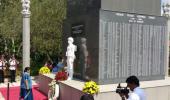 Swaraj honours martyred Indian soldiers at IPKF memorial