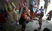 Clowns bring smile and laughter in quake-hit Nepal