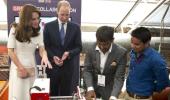 Learning Braille, making a dosa... All in a day's work for William and Kate