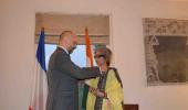 Mahatma Gandhi's granddaughter Tara Gandhi gets French honour