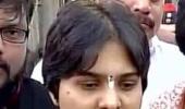 Trupti Desai offers prayers inside sanctum at Trimbakeshwar temple