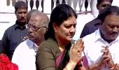 Sasikala takes over as AIADMK chief; breaks down while addressing partymen