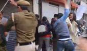 Students protest cop thrashing; Delhi top cop preaches on Twitter