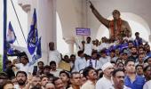 BSP workers protest in Hazratganj over BJP leader's insult to Mayawati