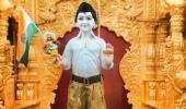 Idol of Lord Swaminarayan dressed up as RSS 'swayamsevak' sparks row