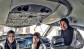 All-female crew lands in Saudi where women aren't allowed to drive