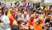 Amit Shah takes holy dip alongside Dalit sadhus at Kumbh