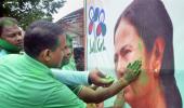 PHOTOS: Celebrations outside Amma's, Didi's residences