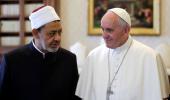 In a first, Pope Francis meets grand imam of Al-Azhar in Vatican