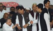 Akhilesh's rath rolls on with 'blessings' from father, uncle