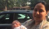 Lalu's grandson makes his Parliament debut. He's only 2-months old