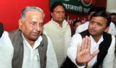 No truce in sight; Akhilesh, Mulayam fight for 'cycle'