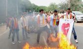 Buses burnt, roads blocked in Karnataka over order to release Cauvery water