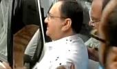 Bhopal's AIIMS medicos throw ink on Health Minister Nadda