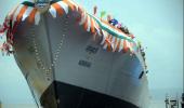 PHOTOS: Navy launches indigenously-built warship 'Mormugao'