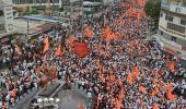 Maratha community holds silent march in Pune