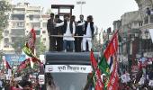 Akhilesh-Rahul bonhomie at Lucknow road show