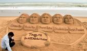 Remembering Kalam in sand