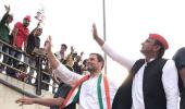 Roadshow politics: Akhilesh-Rahul show of strength in Varanasi