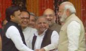 PHOTOS: After trading barbs, PM shares light moment with Akhilesh