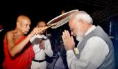 PHOTOS: PM in Sri Lanka, prays at old Buddhist temple