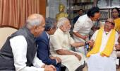 Why did Modi meet Karunanidhi?