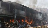 Massive fire outside Bandra station in Mumbai during demolition drive