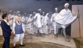 PHOTOS: Abe visits largest Mahatma Gandhi museum