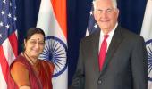 Swaraj raises issue of terrorism, H1B with Tillerson