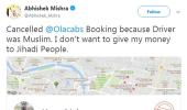 We don't discriminate: Ola to man who refused to ride with Muslim driver